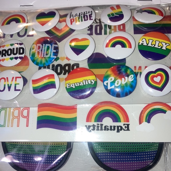 FINAL DROP 🚨NWT Pride Mega bundle Variety Pack Tattoos Sunglasses pride tattoos - Picture 2 of 4